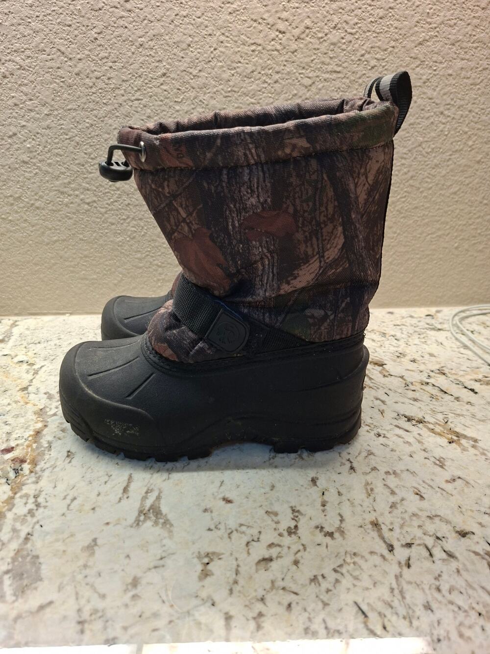 Northside Boys Snow Water Boots Thinsulate Camo Sz 13 Pull On